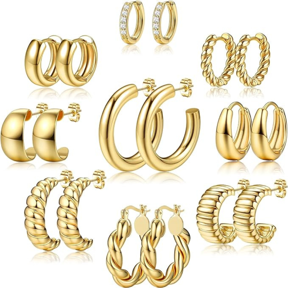 Pairs Earrings - Gold