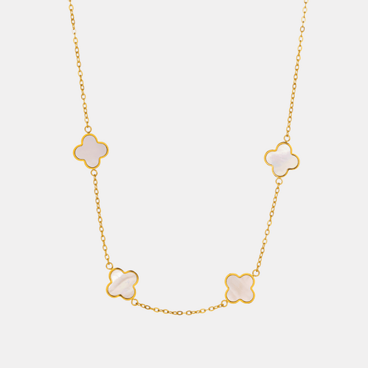 Lucky White Clover Necklace
