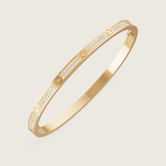 Ava Pavé-Diamond Bracelet - Thin