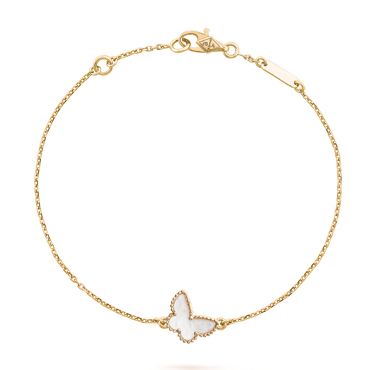 Amber Butterfly Bracelet - Gold
