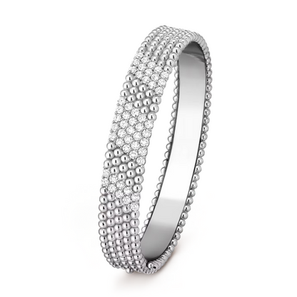 Amber Feline Armband - Silver