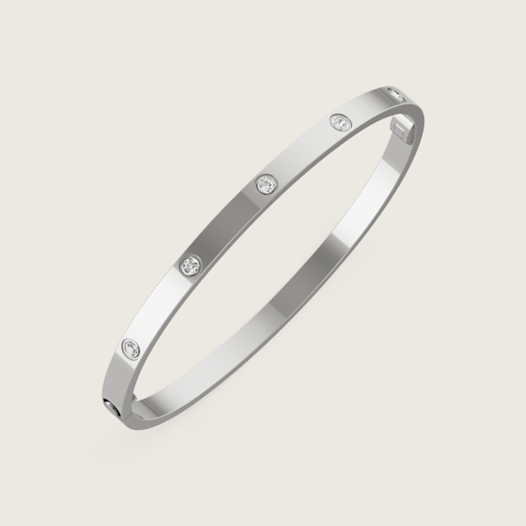 Ava 10-Diamond Bracelet - Thin
