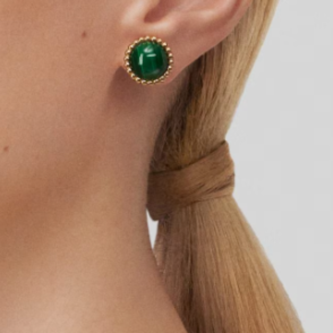 Sassy Earrings - Green / Gold