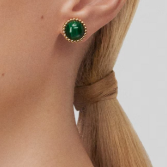 Sassy Earrings - Green / Gold