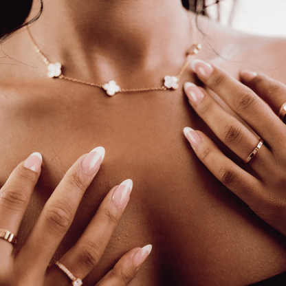 Lucky White Clover Necklace
