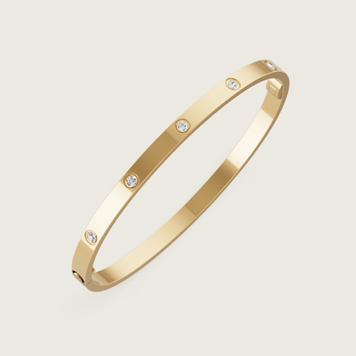 Ava 10-Diamond Bracelet - Thin