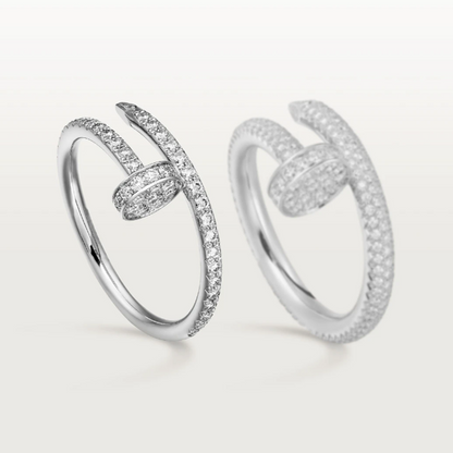 Diamond Nail Ring - Thin