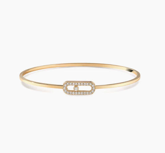 Mollyanne Bangle (silver, gold, and rose gold)
