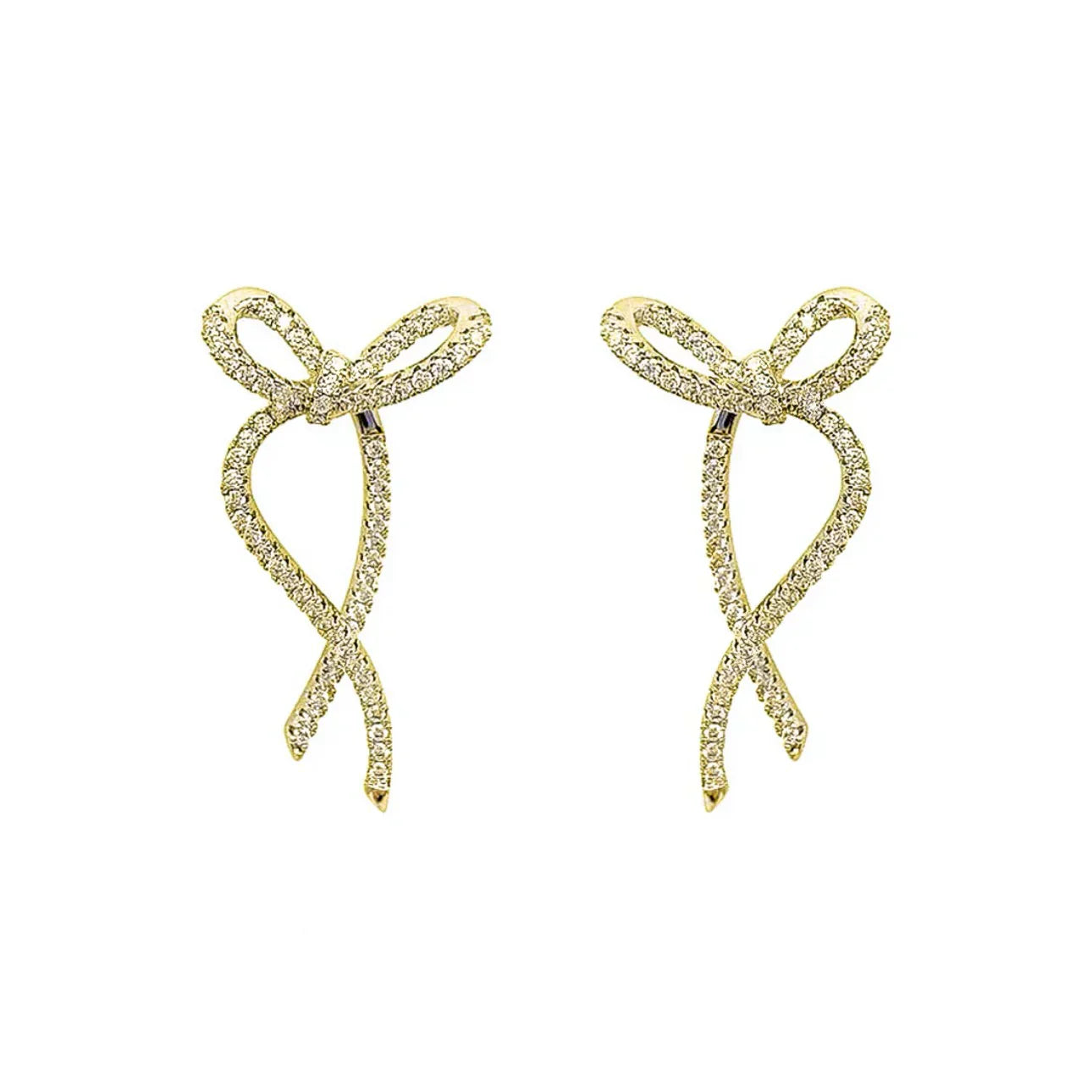 Marta Ribbon Earrings - Gold