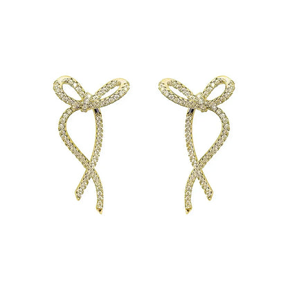 Marta Ribbon Earrings - Gold