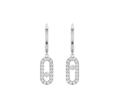Elara Diamond Hoop Earrings (in gold & silver)
