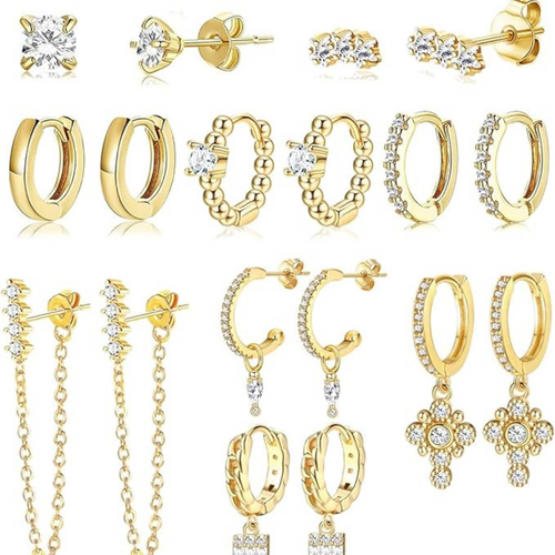 Pairs P. Earrings - Gold