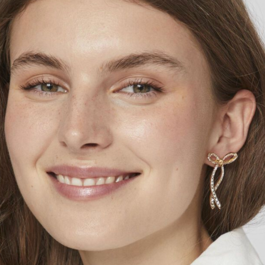 Marta Ribbon Earrings - Gold