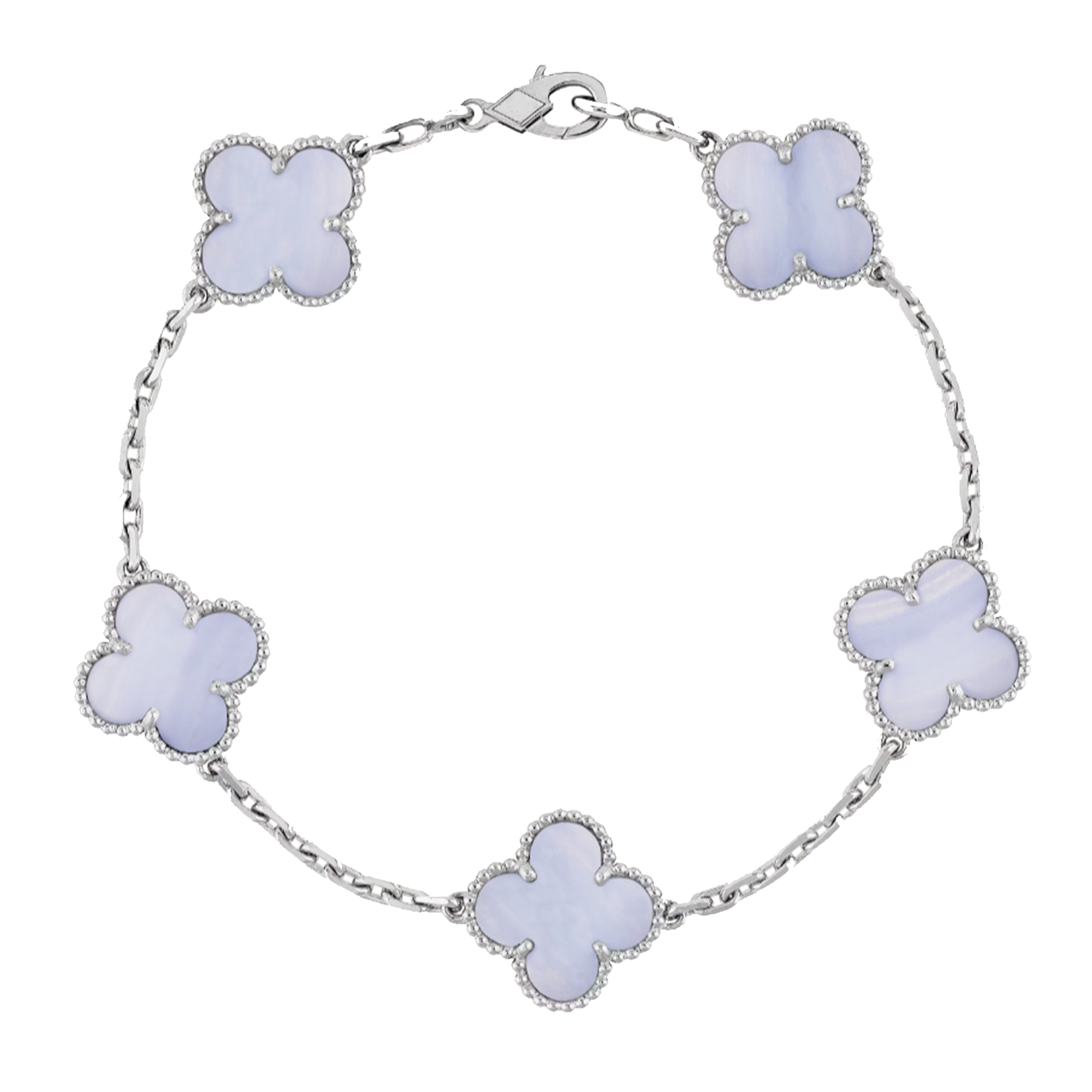 Amber Armband - Silver / Light Blue