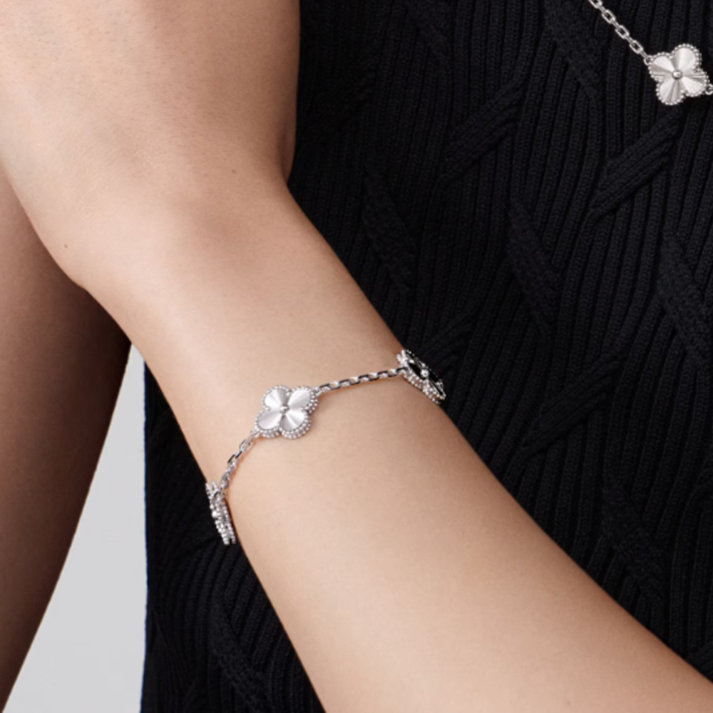 Amber Armband - Silver / Pattern